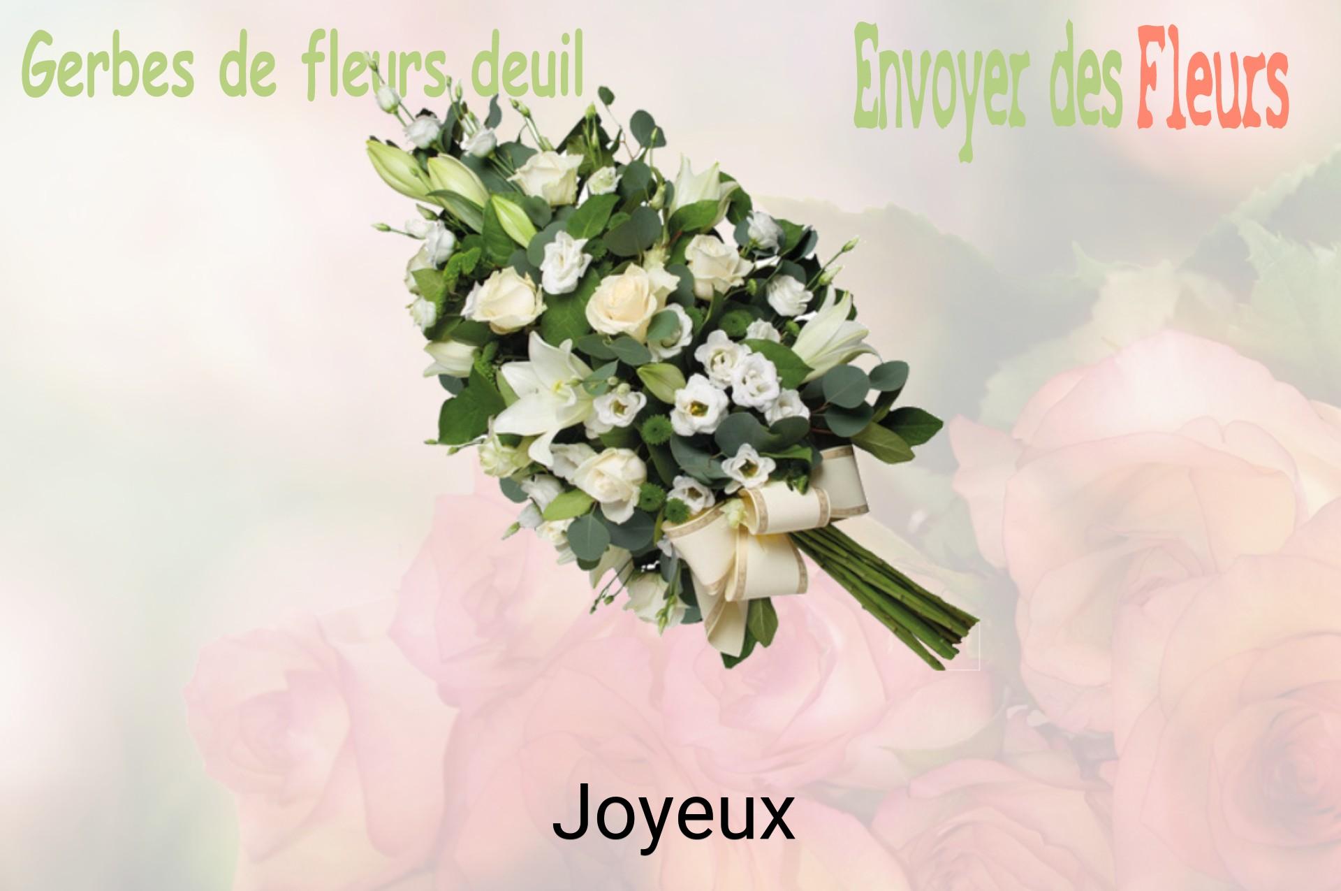 Gerbe de fleurs de deuil livrée à Joyeux